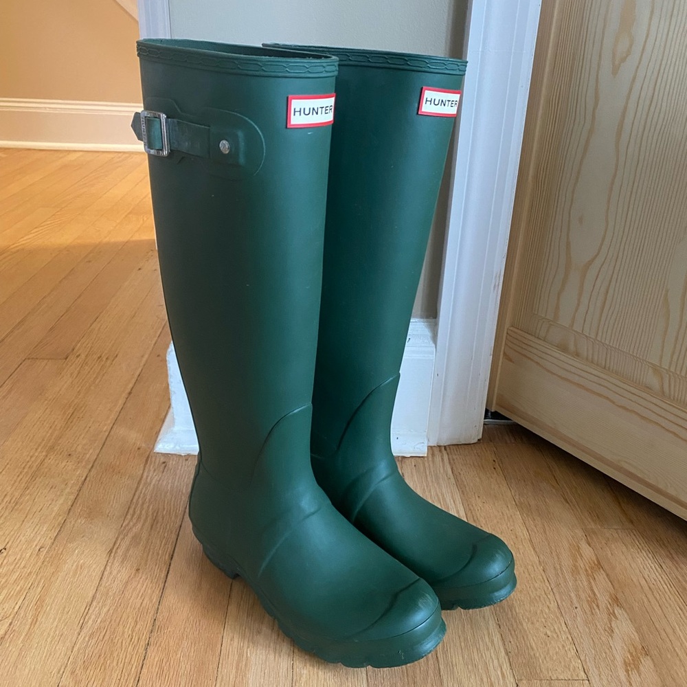 Hunter original rain boots green woman’s size 8